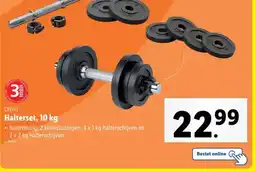 Lidl CRIVIT Halterset, 10 kg aanbieding