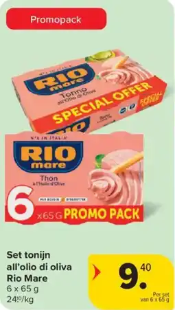 Carrefour Market Set tonijn all'olio di oliva rio mare aanbieding