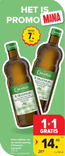 Carrefour Market Extra olijfolie van de eerste persing Il Frantolio Carapelli aanbieding
