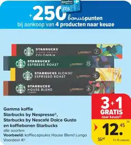 Carrefour Market Gamma koffie starbucks by nespresso starbucks by nescafé dolce gusto en koffiebonen starbucks aanbieding