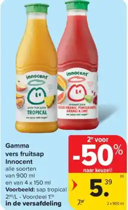 Carrefour Market Gamma vers fruitsap Innocent aanbieding
