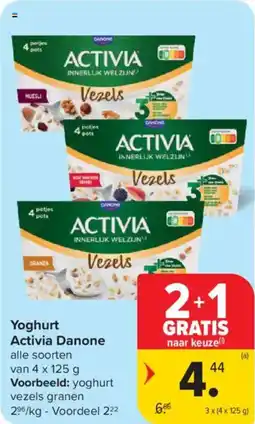 Carrefour Market Yoghurt Activia Danone aanbieding
