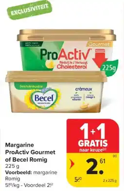 Carrefour Market Margarine proactiv gourmet of becel romig aanbieding