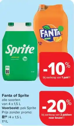 Carrefour Market FANTA of Sprite aanbieding