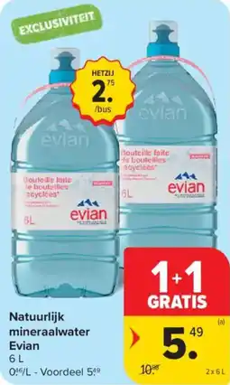 Carrefour Market Natuurlijk mineraalwater evian aanbieding