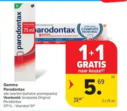 Carrefour Market Gamma parodontax aanbieding