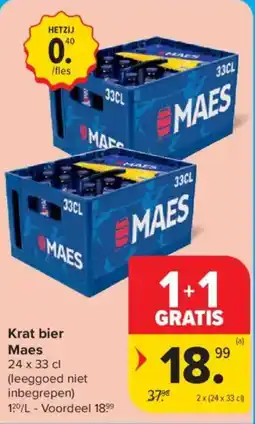 Carrefour Market Krat bier Maes aanbieding