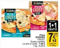 Cora Pizza sodebo crust aanbieding
