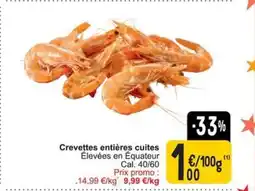 Cora Crevettes entières cuites aanbieding