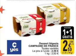 Cora Campagne de france dessert liégeois aanbieding
