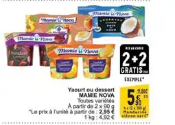 Cora Mamie nova yaourt ou dessert aanbieding