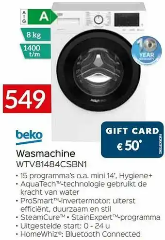 Beko wasmachine wtv81484csbn1