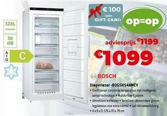 Bosch diepvriezer -bogsn54awcv