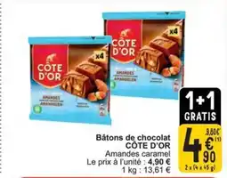 Cora Côte d'or bâtons de chocolat aanbieding