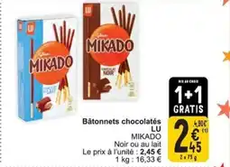Cora LU MIKADO Bâtonnets chocolatés aanbieding