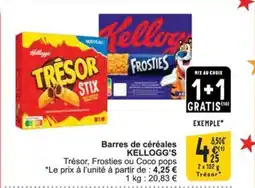 Cora kellogg's barres de céréales aanbieding