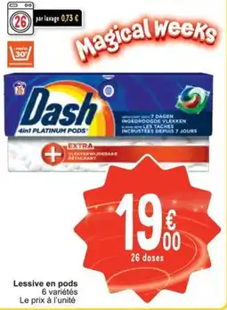 Cora Lessive en pods aanbieding
