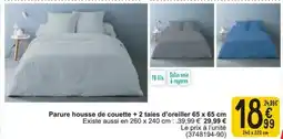 Cora Parure housse de couette + 2 taies d'oreiller aanbieding
