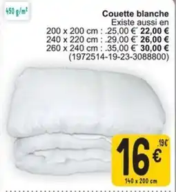 Couette blanche