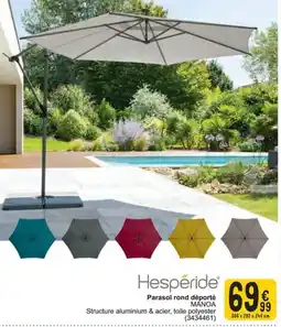 Cora Parasol rond déporté manoa aanbieding