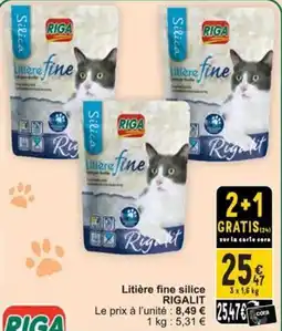 Cora Rigalit litière fine silice aanbieding