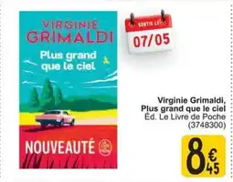 Cora Virginie Grimaldi Plus grand que le ciel aanbieding