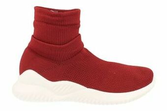 Berca Shoes Mode-Mania Sneaker Hoog Dames Sneakersock - Bordeaux aanbieding