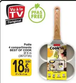 Cora Poêle 4 compartiments best of cook aanbieding