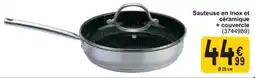 Cora Sauteuse en inox et céramique + couvercle aanbieding