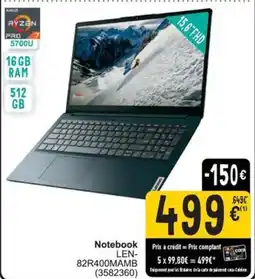 Cora Lenovo Notebook aanbieding
