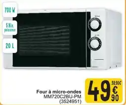 Cora H@ppy Four à micro-ondes MM720C2BU-PM aanbieding