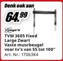 MediaMarkt Vogel's TVM 3605 Fixed Large Zwart Vaste muurbeugel voor tv's aanbieding