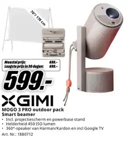 MediaMarkt Xgimi Mogo 3 pro outdoor pack Smart beamer aanbieding