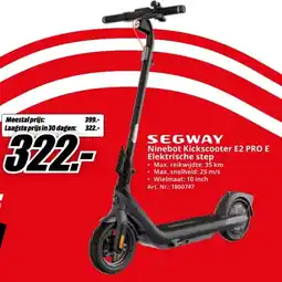 MediaMarkt Segway Ninebot Kickscooter E2 PRO E Elektrische step aanbieding