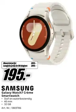 MediaMarkt Samsung Galaxy Watch7 Crème Smartwatch aanbieding