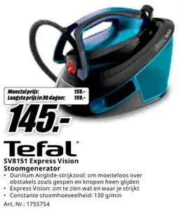 MediaMarkt Tefal SV8151 Express Vision Stoomgenerator aanbieding