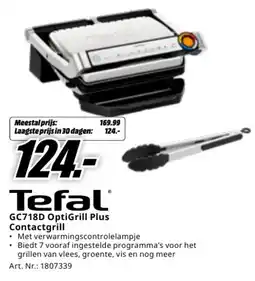 MediaMarkt Tefal GC718D OptiGrill Plus Contactgrill aanbieding