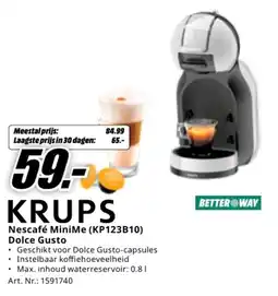 MediaMarkt Krups Nescafé MiniMe Dolce Gusto aanbieding