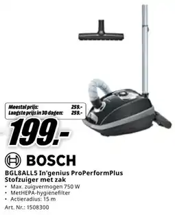 MediaMarkt Bosch BGL8ALL5 In'genius ProPerformPlus Stofzuiger met zak aanbieding