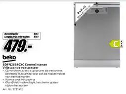 MediaMarkt Beko BDFN26640XC CornerIntense Vrijstaande vaatwasser aanbieding