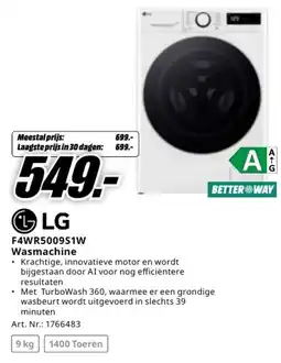 MediaMarkt LG F4WR5009S1W Wasmachine aanbieding