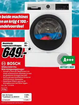 MediaMarkt Bosch WQG233D1NL Warmtepompdroger aanbieding