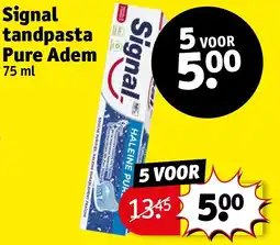 Kruidvat Signal tandpasta Pure Adem aanbieding
