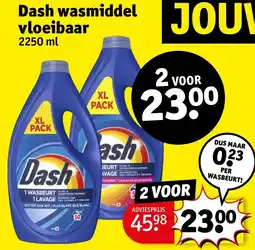 Kruidvat Dash wasmiddel vloeibaar aanbieding