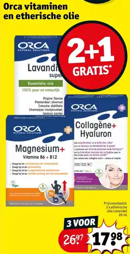 Kruidvat Orca vitaminen en etherische olie aanbieding
