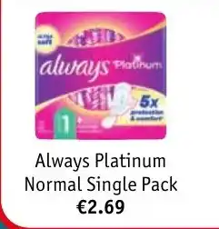Kruidvat Always Platinum Normal Single Pack aanbieding