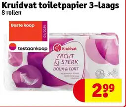 Kruidvat Kruidvat toiletpapier 3-laags aanbieding