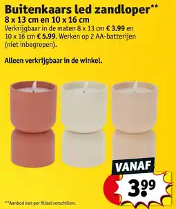 Kruidvat Buitenkaars led zandloper aanbieding