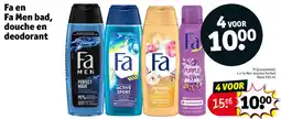 Kruidvat Fa en Fa Men bad, douche en deodorant aanbieding