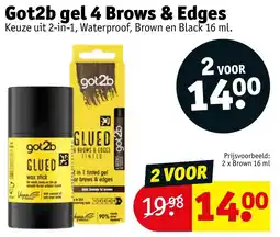 Kruidvat Got2b gel 4 Brows & Edges aanbieding